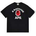 BAPE Brush College Ape Head Men's T-Shirt - Black