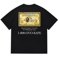 BAPE x OVO Card Back Print Men's T-Shirt - Black