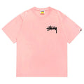 BAPE x Stussy Small Logo Men's T-Shirt - Pink