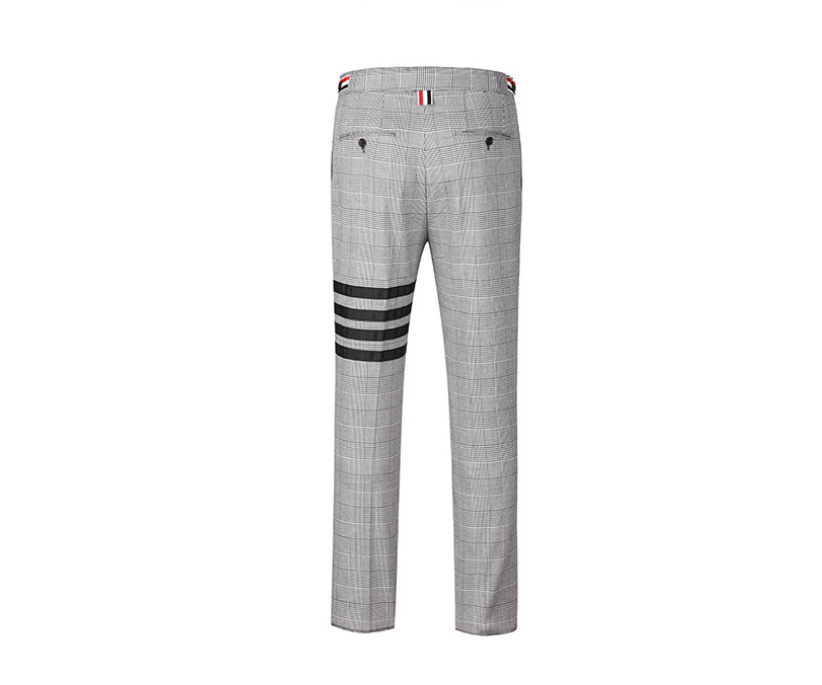 Thom Browne Style Men's Plaid Trousers - Image 2