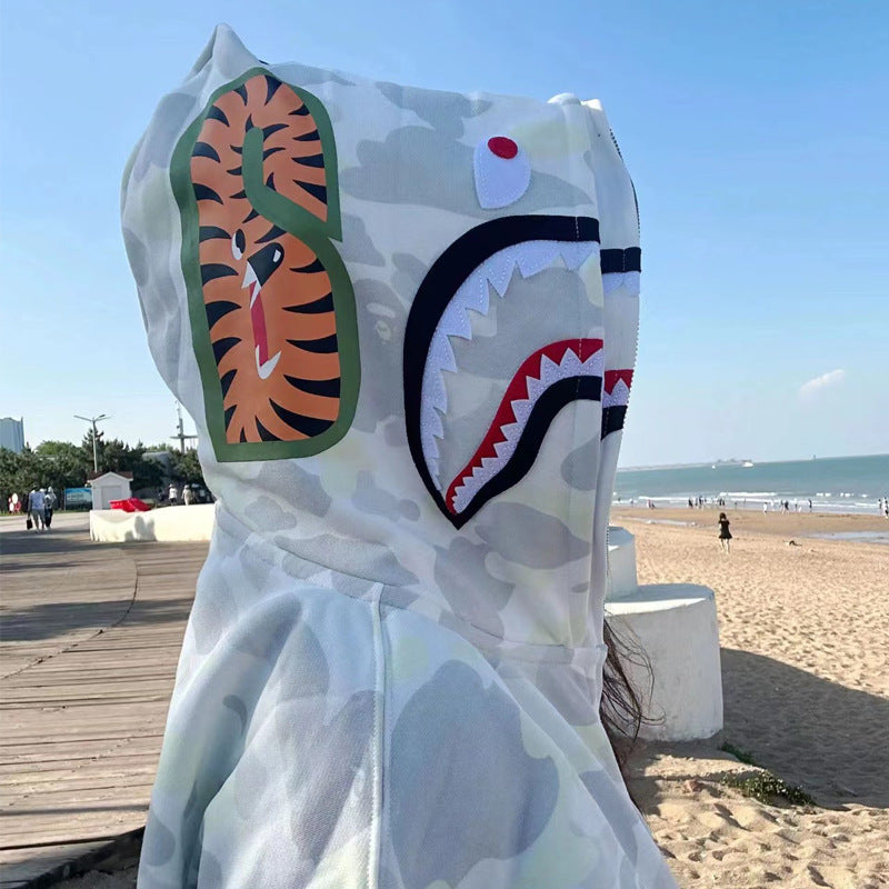 BAPE Glow Camo Wide Shark Full-Zip Hoodie product view 5