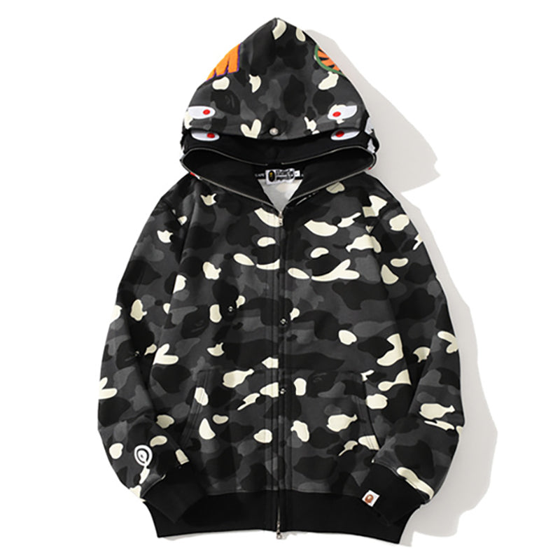 BAPE Glow Camo Wide Shark Full-Zip Hoodie product view 17