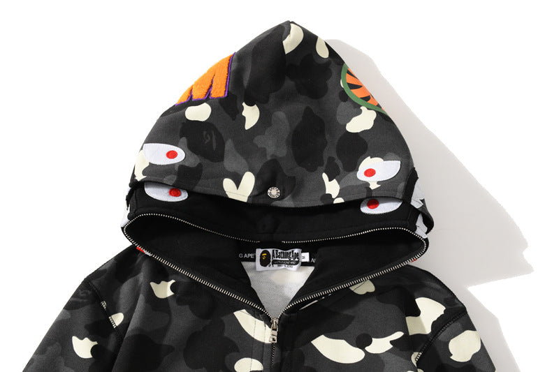 BAPE Glow Camo Wide Shark Full-Zip Hoodie product view 9