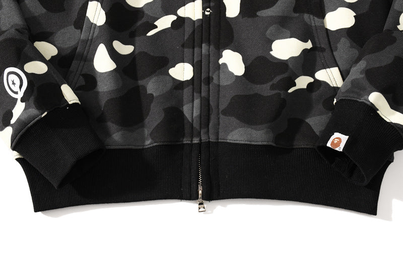 BAPE Glow Camo Wide Shark Full-Zip Hoodie product view 11