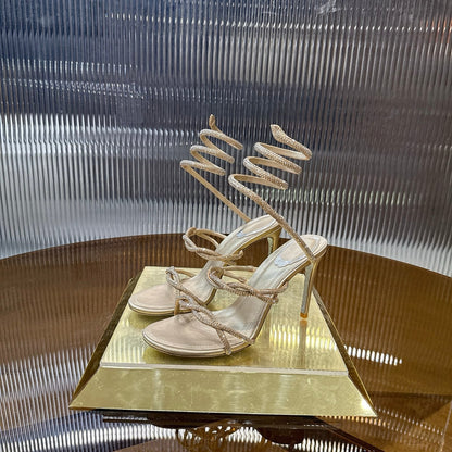 Rhinestone-encrusted high heels THOM TREND