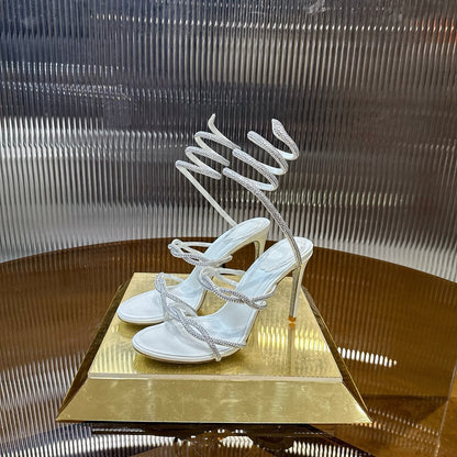 Rhinestone-encrusted high heels THOM TREND