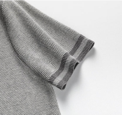 Premium Knitted T-Shirt - Men's 100% Cotton Oxford Shirt by Thom Browne, product detail view