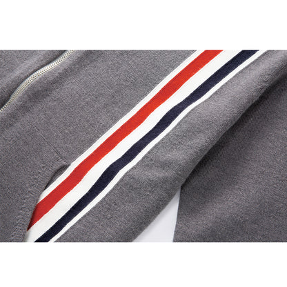 Men's Classic Four-Bar Knitwear - 100% Cotton Made in Japan by Thom Browne, garment detail view