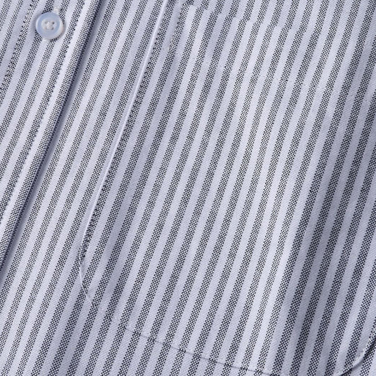 Men's Classic Oxford Shirt — Blue & Grey by Thom Browne, shirt detail view