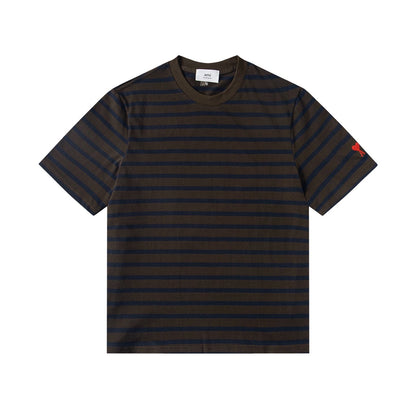 2026 AMI PARIS Unisex Striped T-Shirts THOM TREND