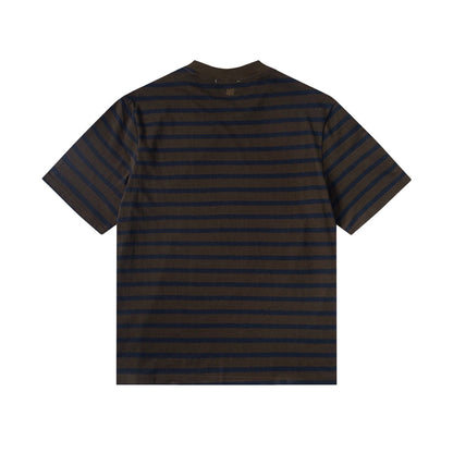 2026 AMI PARIS Unisex Striped T-Shirts THOM TREND
