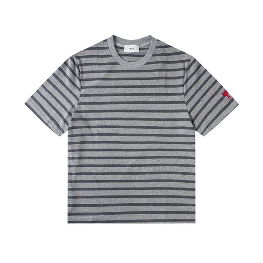 2026 AMI PARIS Unisex Striped T-Shirts THOM TREND