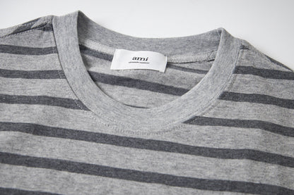 2026 AMI PARIS Unisex Striped T-Shirts THOM TREND