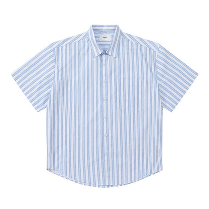 AMI PARIS Unisex Short-Sleeve Striped Shirts THOM TREND