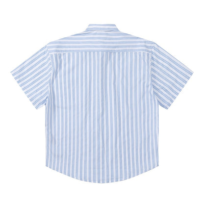AMI PARIS Unisex Short-Sleeve Striped Shirts THOM TREND