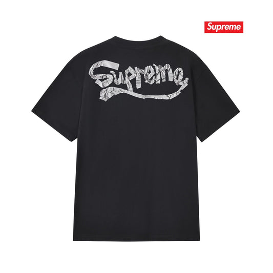 Back Logo Print Unisex Crew Neck T-Shirt THOM TREND