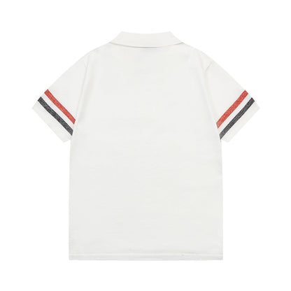 2026SSS Color-Block Knit Polo Shirt THOM TREND