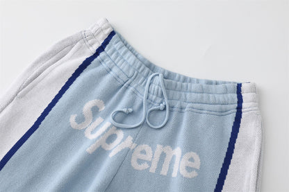 Knit Spliced American Shorts – Unisex Light Luxury Station