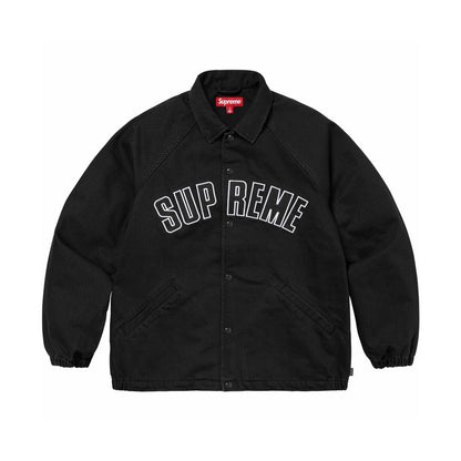 Cracked Arc Logo Coach Jacket Light Luxury Station