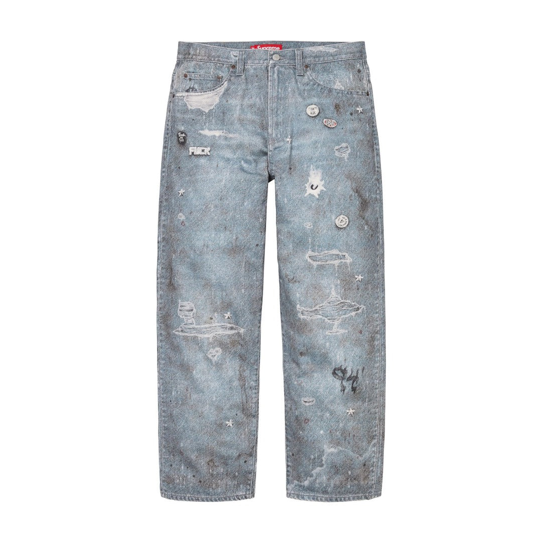Supreme HJR Trompe L’Oeil Loose Fit Jeans Light Luxury Station