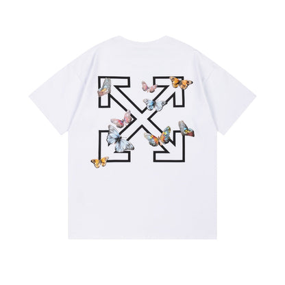 New Butterfly-Print T-Shirt Light Luxury Station