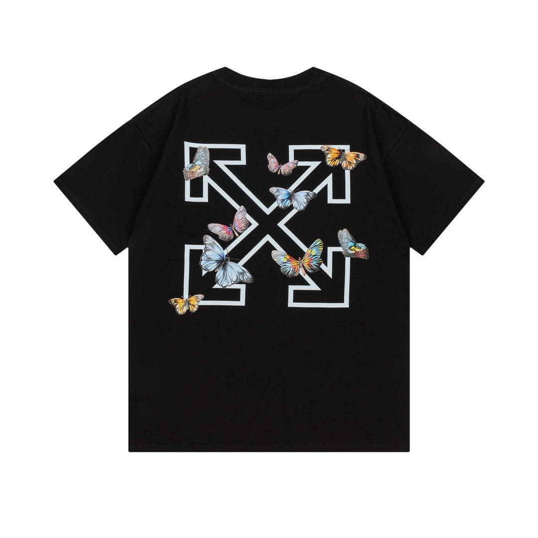 New Butterfly-Print T-Shirt Light Luxury Station