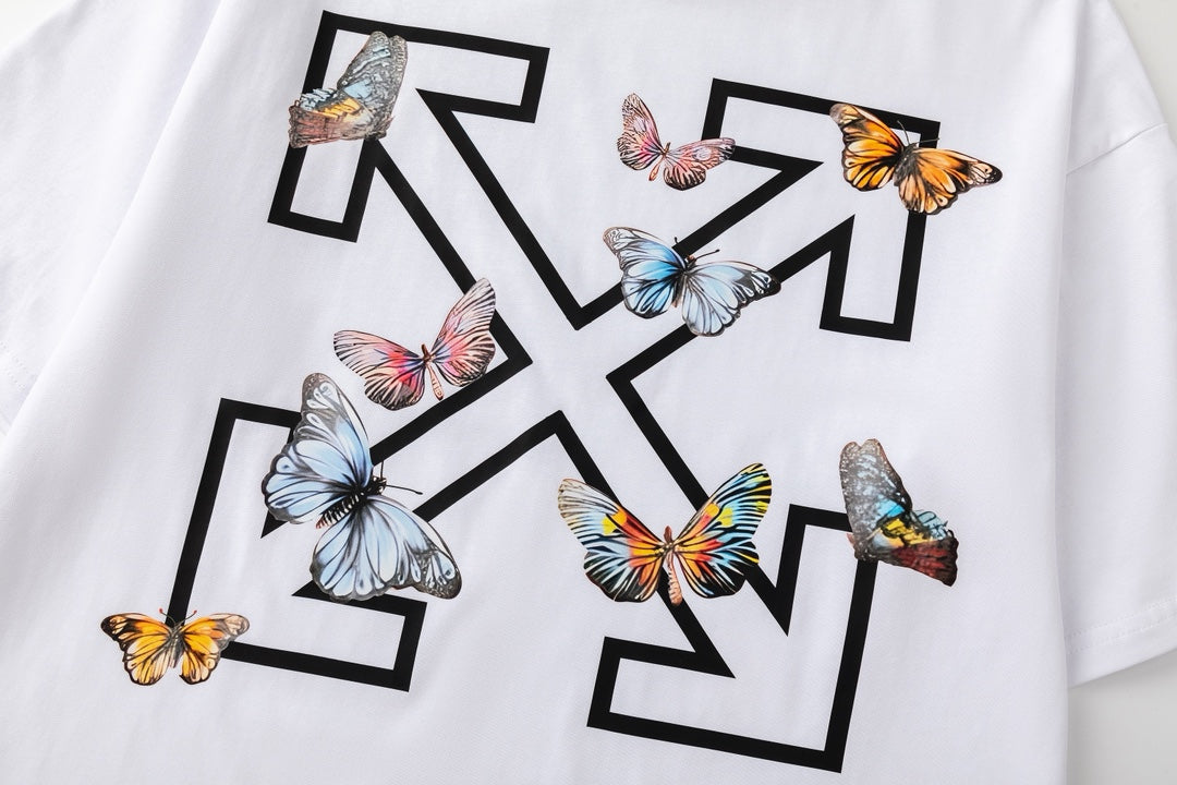 New Butterfly-Print T-Shirt Light Luxury Station