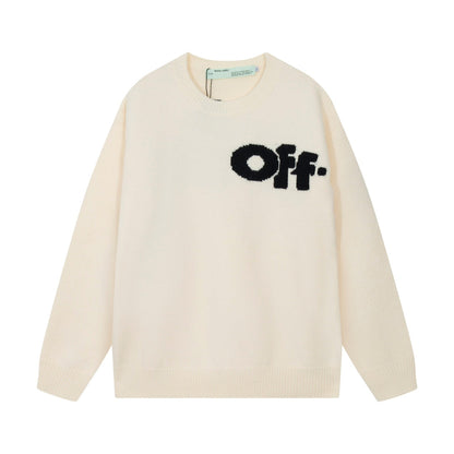 Oversized Letter Print Crewneck Sweatshirt Light Luxury Station