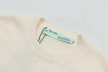 Oversized Letter Print Crewneck Sweatshirt Light Luxury Station