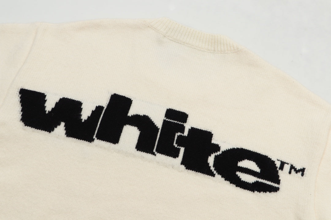 Oversized Letter Print Crewneck Sweatshirt Light Luxury Station