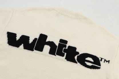 Oversized Letter Print Crewneck Sweatshirt Light Luxury Station