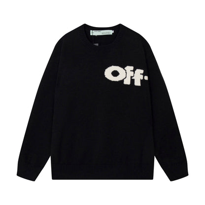 Oversized Letter Print Crewneck Sweatshirt Light Luxury Station