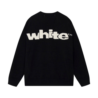 Oversized Letter Print Crewneck Sweatshirt Light Luxury Station