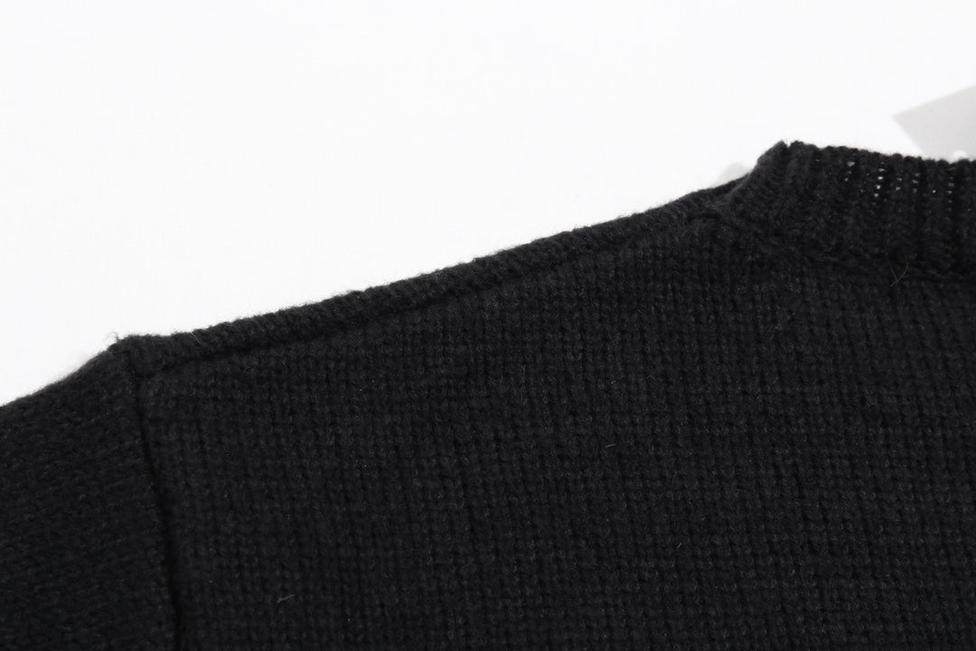 Oversized Letter Print Crewneck Sweatshirt Light Luxury Station