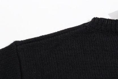 Oversized Letter Print Crewneck Sweatshirt Light Luxury Station