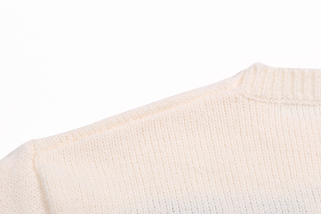 Cat Jacquard Wool Sweater ¨C Apricot Light Luxury Station