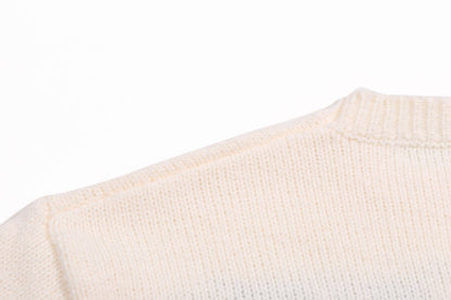 Cat Jacquard Wool Sweater ¨C Apricot Light Luxury Station