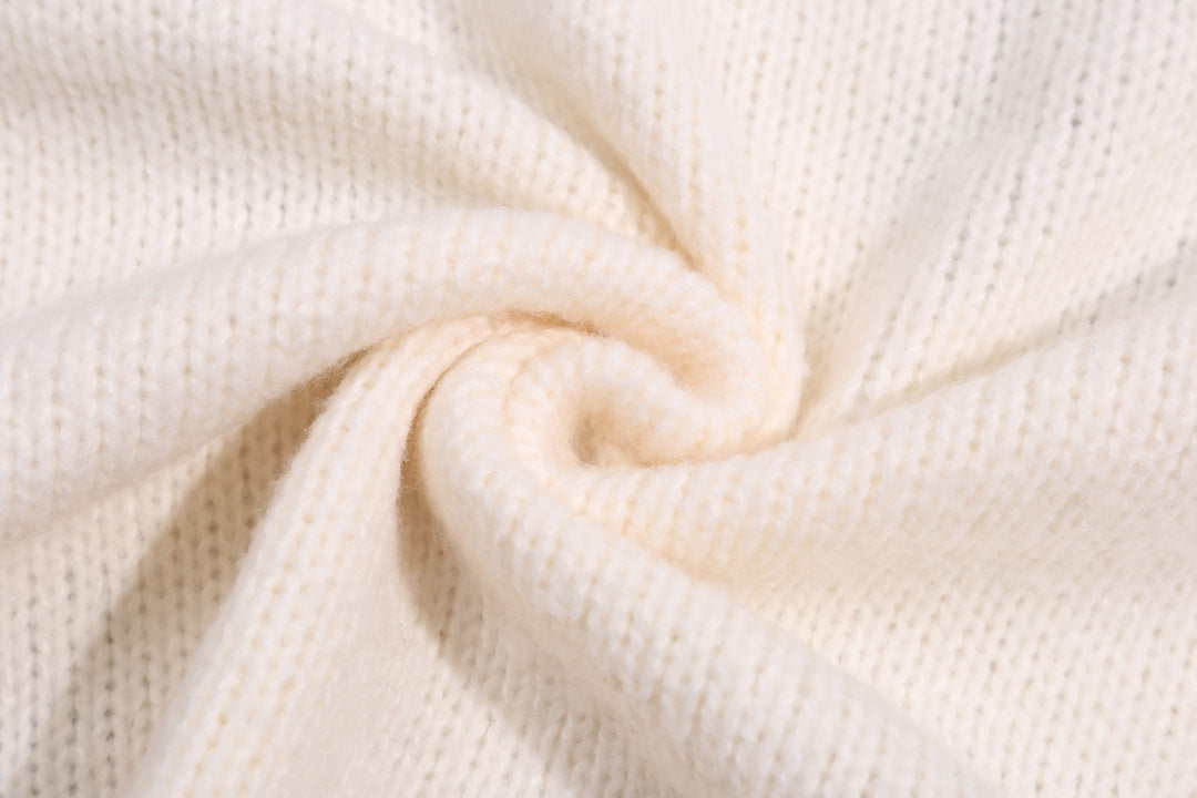 Cat Jacquard Wool Sweater ¨C Apricot Light Luxury Station