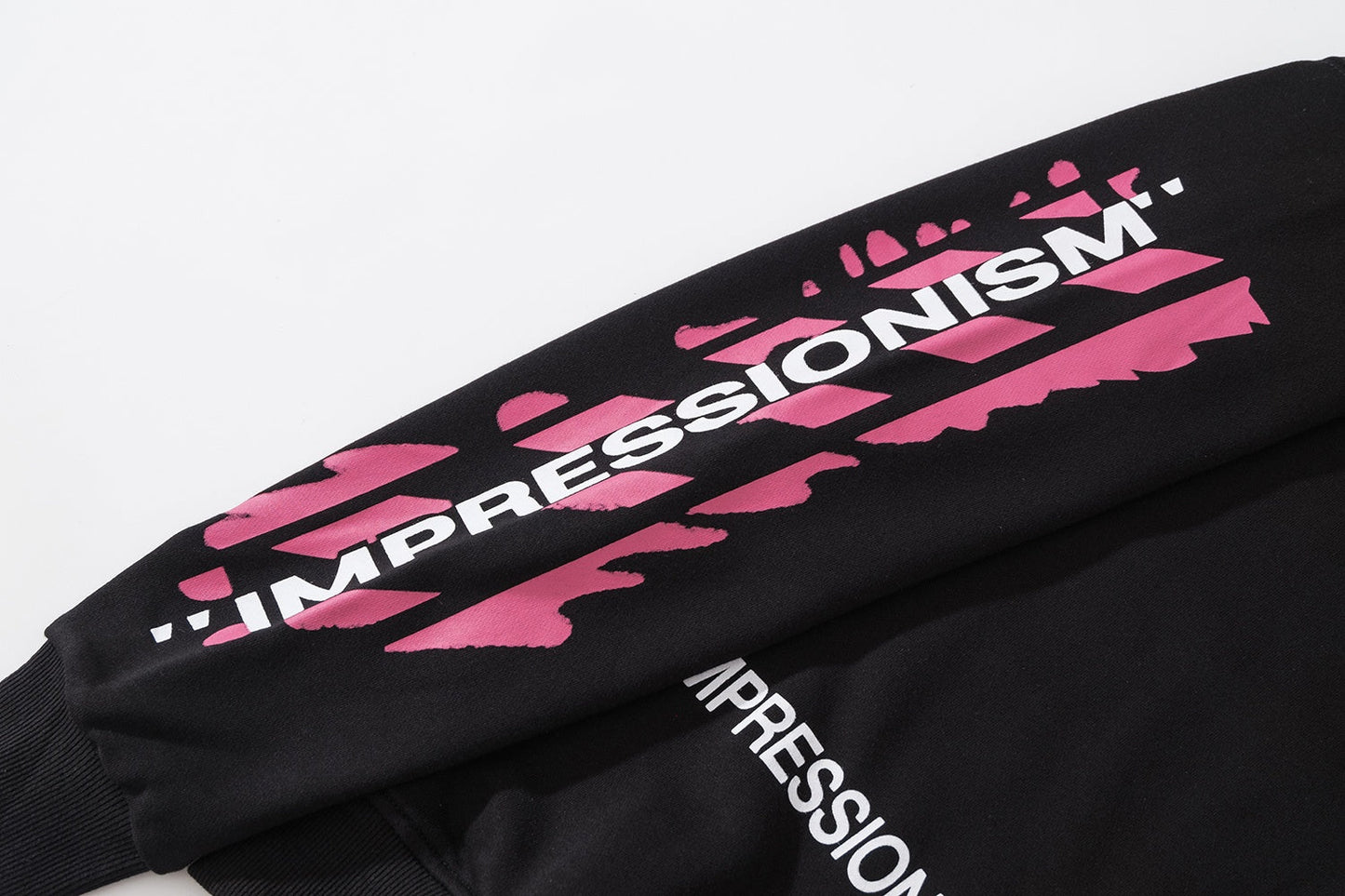 Number Print Pullover Hoodie Light Luxury Station