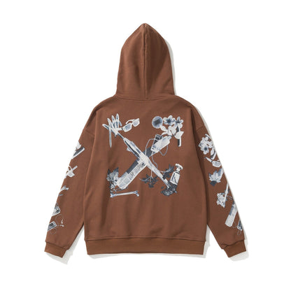 Oversized Pullover Hoodie Light Luxury Station