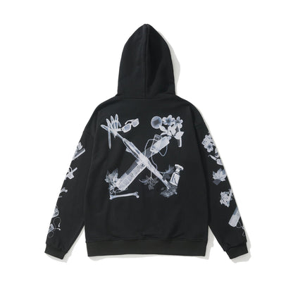 Oversized Pullover Hoodie Light Luxury Station