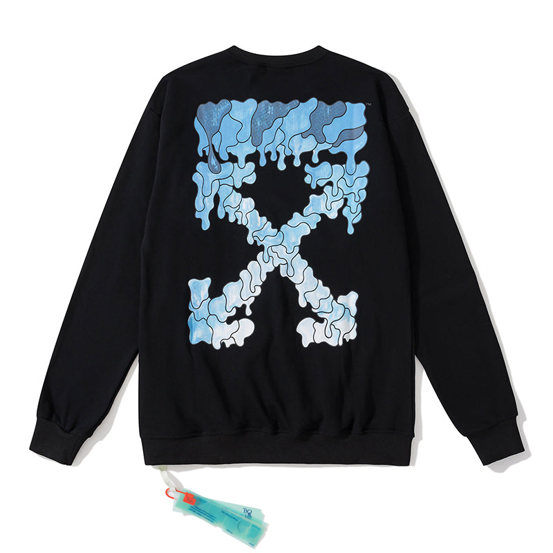 Cotton Crewneck Sweatshirt Light Luxury Station