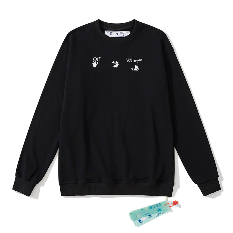 Cotton Crewneck Sweatshirt Light Luxury Station