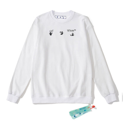 Cotton Crewneck Sweatshirt Light Luxury Station
