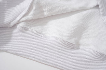 Cotton Crewneck Sweatshirt Light Luxury Station