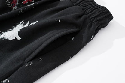 Graphic Print Cotton Shorts Light Luxury Station