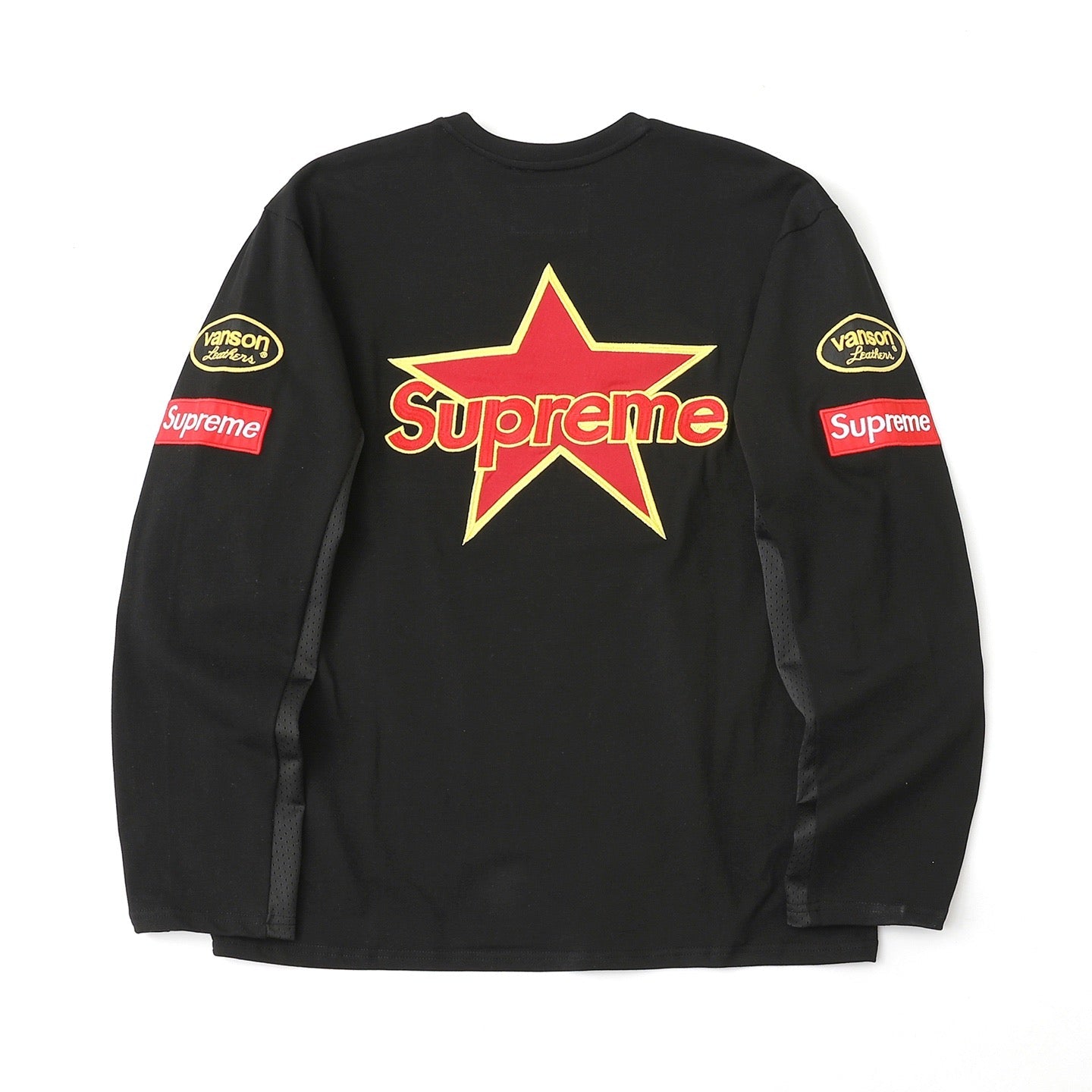 Mesh Panel Embroidered Long Sleeve Tee THOM TREND