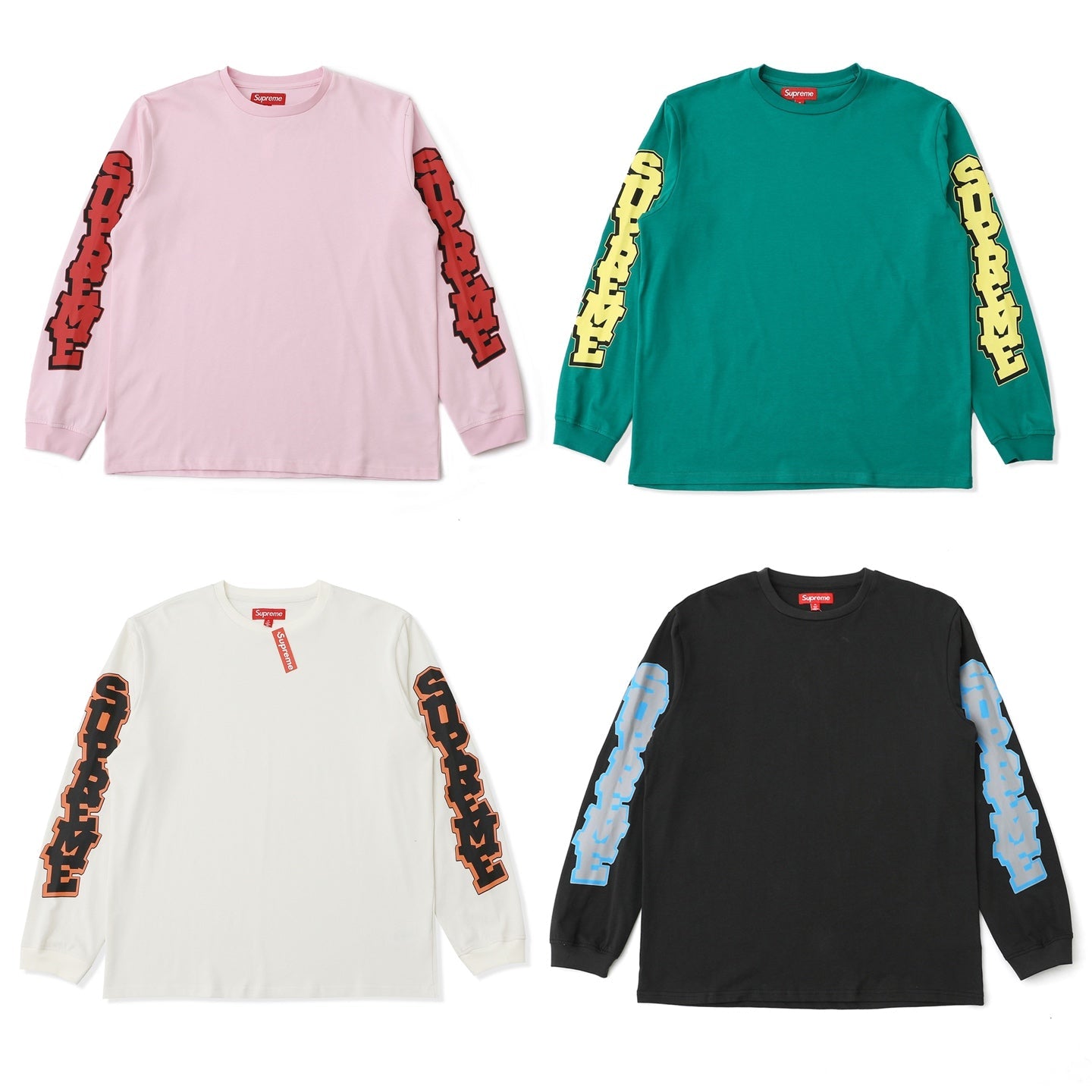 Cracked Sleeve Print Long Sleeve Tee THOM TREND