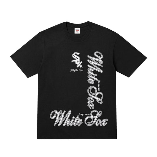 Script Letter Logo Print Short Sleeve Tee THOM TREND