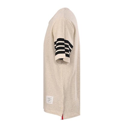 Men's Four-Bar Crew Neck T-Shirt — Cotton THOM TREND